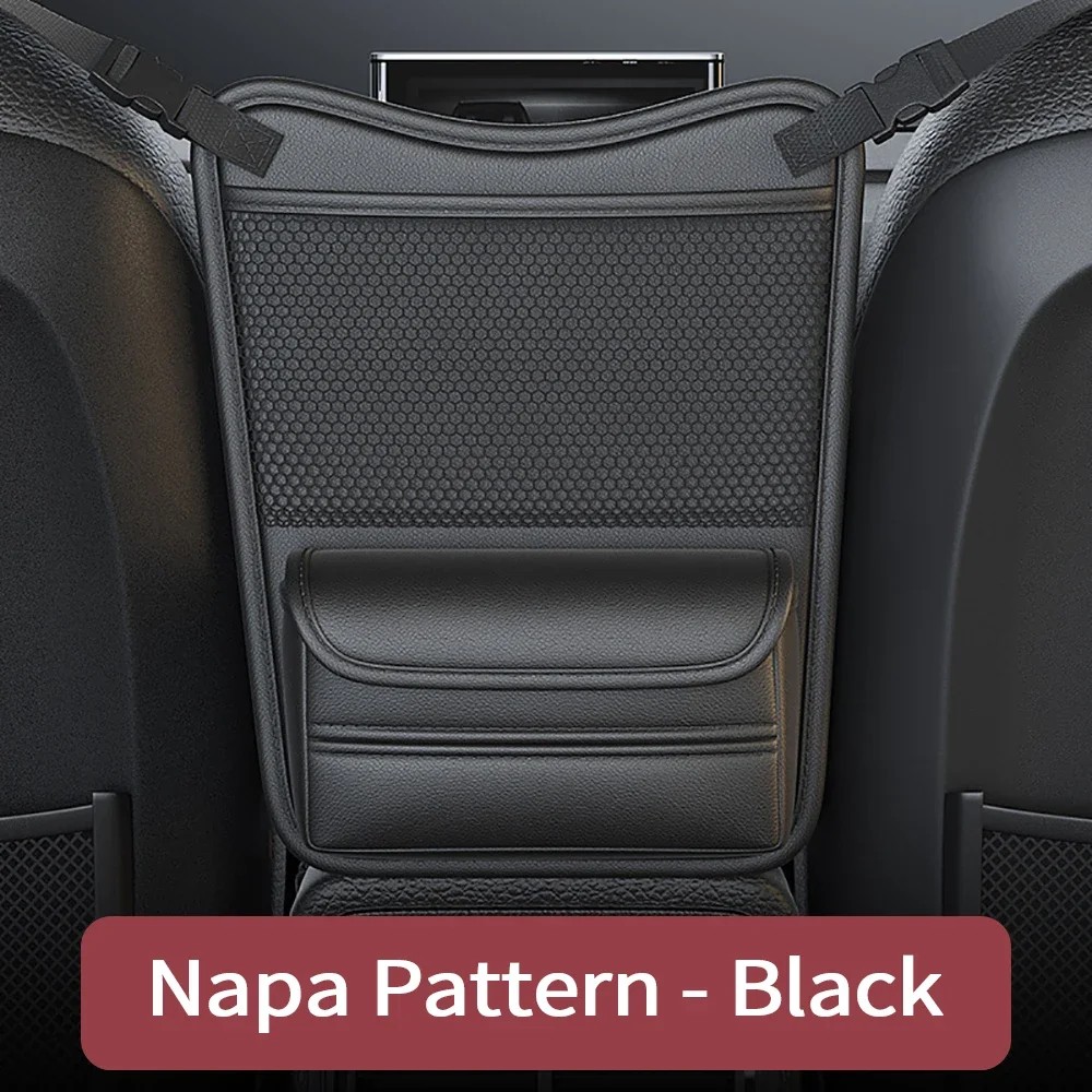 Phone Accessories Holder Car - Multifunktionale Auto-Aufbewahrungstasche Zwischen den Sitzen PU-Leder